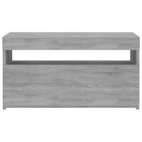 Tv-meubel met LED-verlichting 75x35x40 cm grijs sonoma eiken - thumbnail