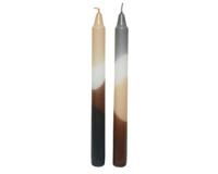 Dinerkaars Dip Dye Bruin 23cm Assorti 2st - thumbnail