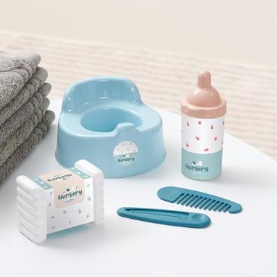 Ecoiffier poppenwieg met accessoires, 6dlg.