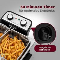 Profi Cook PC-FR1038 Friteuse met dubbele koudezone 5 l 3000 W Timerfunctie, Met handmatige temperatuursinstelling RVS - thumbnail