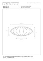 Lucide CORINA - Tafellamp - Ø 40 cm - 1xE27 - Beige - thumbnail