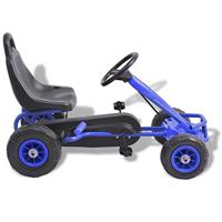 Skelter met pedalen en pneumatische banden blauw - thumbnail