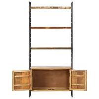 Boekenkast met 4 schappen 80x30x180 cm massief gerecycled hout - thumbnail