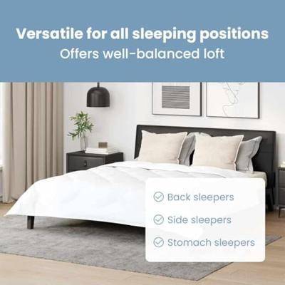 VidaXL Hoofdkussen met kussen wit katoen en polyester