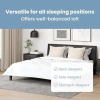 VidaXL Hoofdkussen met kussen wit katoen en polyester - thumbnail