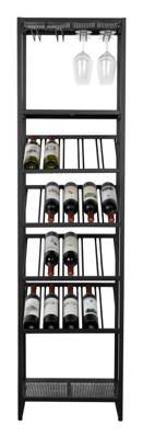 Zuiver Wijnrek 'Cantor' 180 x 48cm, kleur Zwart