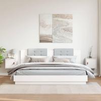 Wandkasten 2 st 31,5x30x30 cm massief grenenhout wit - thumbnail