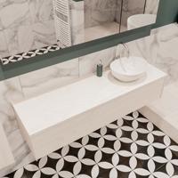 Mondiaz Lush Barco badmeubel underlayment 150 cm 1 lade mdf 1 waskom rechts 1 kraangat - thumbnail