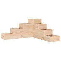 VidaXL Plantenbak 4-laags 80,5x79x36 cm massief grenenhout - thumbnail