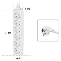 Hama Distribution Panel 6 Sockets Child-proof 1.4 M White - thumbnail