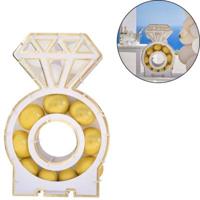 Ginger Ray ballon mozaiek ring wit/goudkleurig 76 cm | 4 stuks - thumbnail