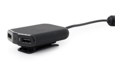 4-poorts USB lader voor in de auto (voor + achter), 9.6 A, black