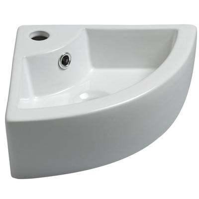 Wiesbaden Pallas hoekfontein 44,5 x 32,5 x 13 cm keramiek glans wit