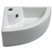 Wiesbaden Pallas hoekfontein 44,5 x 32,5 x 13 cm keramiek glans wit - thumbnail