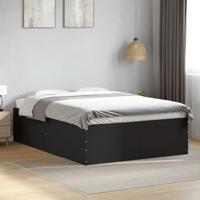Bedframe massief hout zwart 140x190 cm - thumbnail