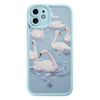 iPhone 12 blauwe case - Zwanen - thumbnail