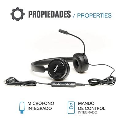 Hoofdtelefoon met microfoon iggual iggual Zwart