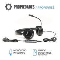 Hoofdtelefoon met microfoon iggual iggual Zwart - thumbnail