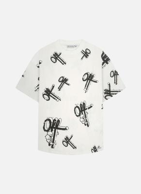 Off The Pitch Off Mark Oversized T-Shirt Heren Gebroken Wit - Maat XL - Kleur: Gebroken Wit | Soccerfanshop