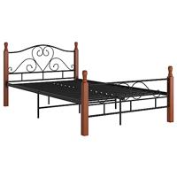 Bedframe metaal zwart 120x200 cm - thumbnail