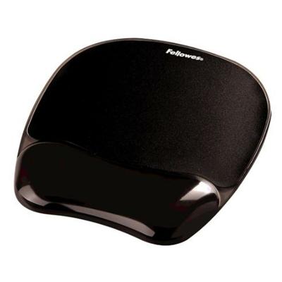 Fellowes Crystals Gel muismat met polssteun, zwart Fellowes Crystals Gel muismat met polssteun, zwart