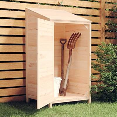 VidaXL Tuinschuur 55x52x112 cm massief vurenhout VidaXL Tuinschuur 55x52x112 cm massief vurenhout