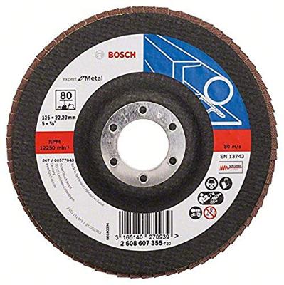 Bosch Accessories 2608607355 X551 Lamellenschijf Diameter 125 mm Boordiameter 22.33 mm Korrelgrootte (num) 80 Staal 1 stuk(s)