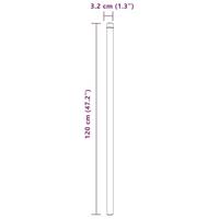 Hekpalen 2 pcs Grijs 120 cm Poedergecoat staal - thumbnail