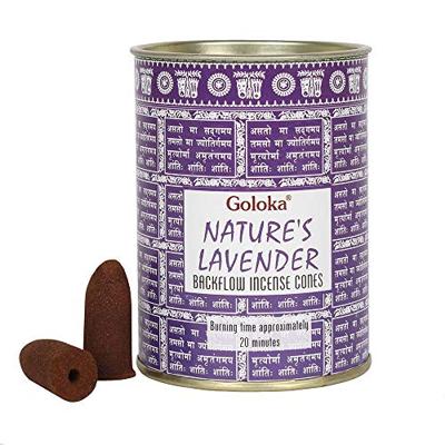 Goloka Backflow Wierook Kegels Nature's Lavender (12 blikken) Goloka Backflow Wierook Kegels Nature's Lavender (12 blikken)