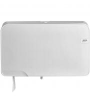 Toiletpapierdispenser Quartzline Q5 jumbo klein duo wit 441007 - thumbnail