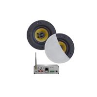 Wifi-Audio Versterker Aquasound Airplay + DLNA 50W Inclusief Speakerset Aquasound Samba 205 mm Wit Aquasound - thumbnail