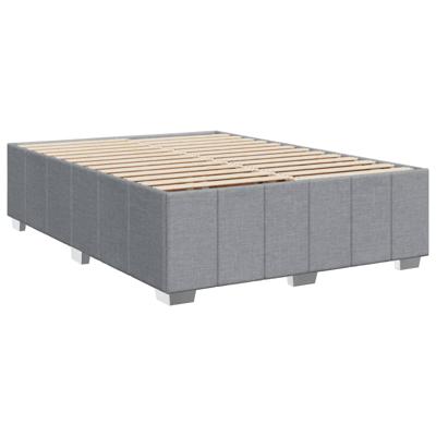 Boxspring met matras stof lichtgrijs 160x200 cm