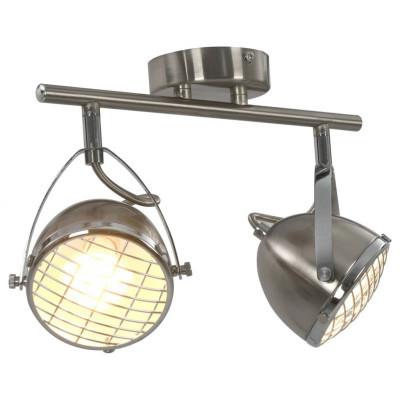 vidaXL Spotlight tweevoudig GU10 zilverkleurig vidaXL Spotlight tweevoudig GU10 zilverkleurig