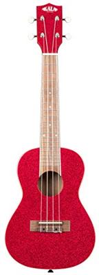 Kala KA-SPRK-RED Sparkle Series Ritsy Red concert ukelele met gigbag