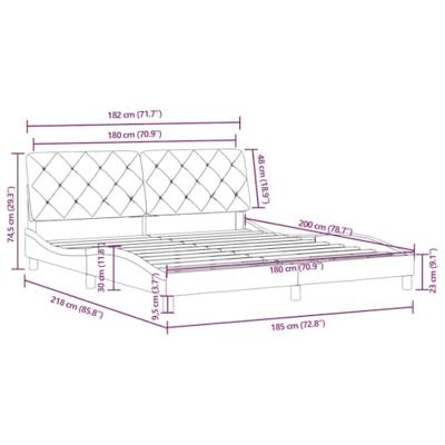 Bedframe zonder matras 180x200 cm fluweel donkergroen