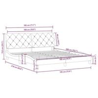 Bedframe zonder matras 180x200 cm fluweel donkergroen - thumbnail