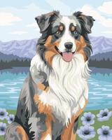 Ravensburger CreArt 12023114 - Australian Shepherd Merlin - Malen nach Zahlen ab 12 Jahren - thumbnail