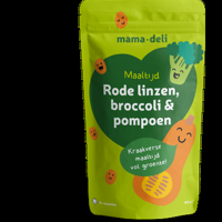 MamaDeli Rode Linzen, Broccoli & Pompoen, 8+ Maanden 150g bij Jumbo - thumbnail