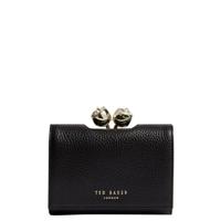 Ted Baker Roosa Rose Detail Leather Small Bobble Purse Black - thumbnail