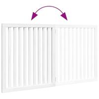 Hondenhek inklapbaar 2 panelen 160 cm populierenhout wit - thumbnail