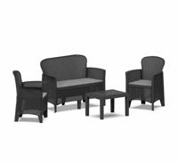 Tuinmeubilair IPAE Progarden Jungle jun06can Antraciet (4 Onderdelen) - thumbnail