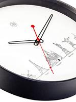 NeXtime NX-7350 Wandklok NXt Worldtour Dia 30cm Kunststof Zwart - thumbnail