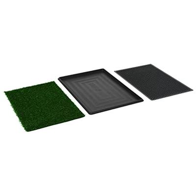 VidaXL Huisdierentoilet met bak en kunstgras 76x51x3 cm groen