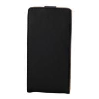 Microsoft Lumia 640 vertikaal PU leren Flip Hoesje met magnetische sluiting (zwart) - thumbnail
