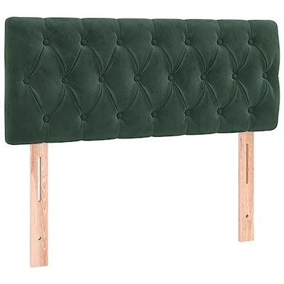 Boxspring met matras fluweel donkergroen 100x200 cm