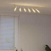 VidaXL Plafondspot met schijnwerpers nikkel 73 x 6,5 x 11,5 cm metaal - thumbnail