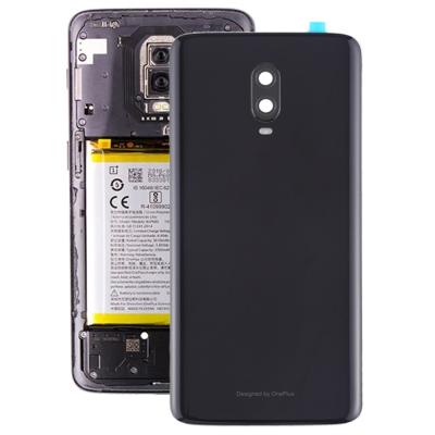 Originele batterij achtercover met camera lens voor OnePlus 6T (Jet Black)