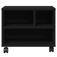 Printerkastje met wielen 41x32x34,5 cm zwart - thumbnail