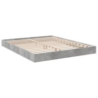 Bedframe bewerkt hout betongrijs 160x200 cm - thumbnail