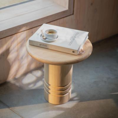 Zuiver Ronde Bijzettafel 'Chunk' Eiken, 45cm